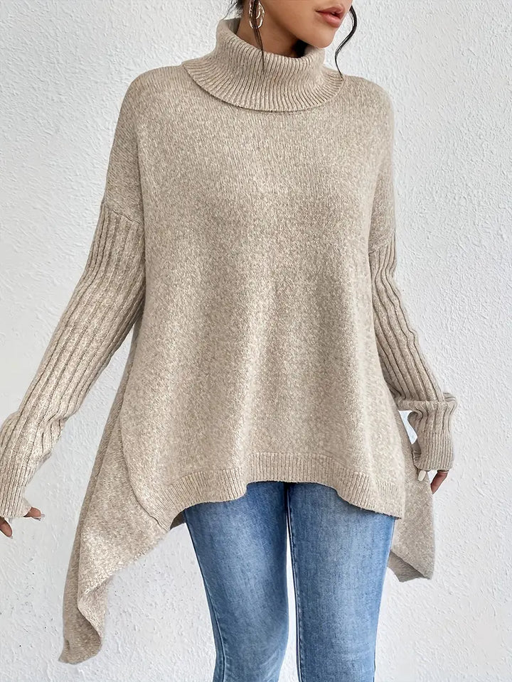 Mia - Pullover mit langen Ärmeln und hohem Kragen