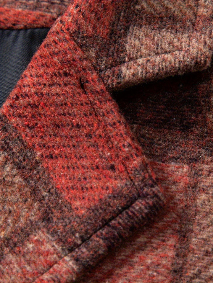 Leo | Patchwork Tweed-Weste mit Fischgrätmuster