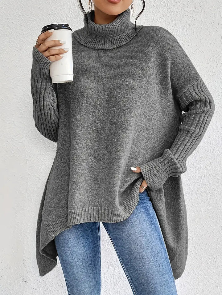 Mia - Pullover mit langen Ärmeln und hohem Kragen