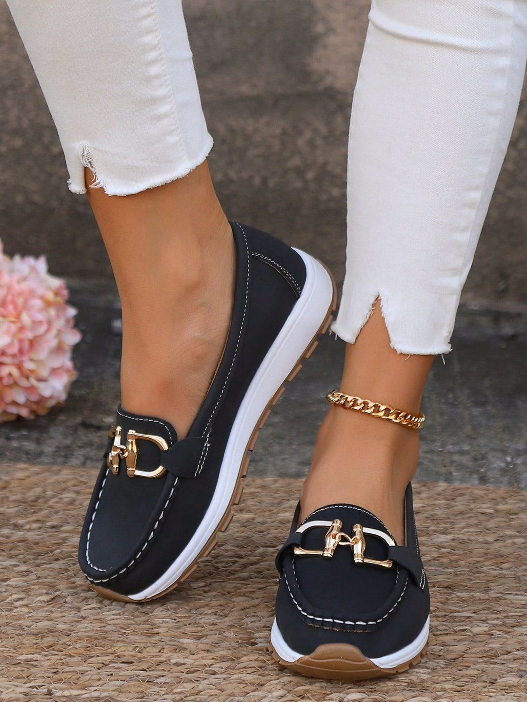 Ellie - Flache Schnallen-Loafer