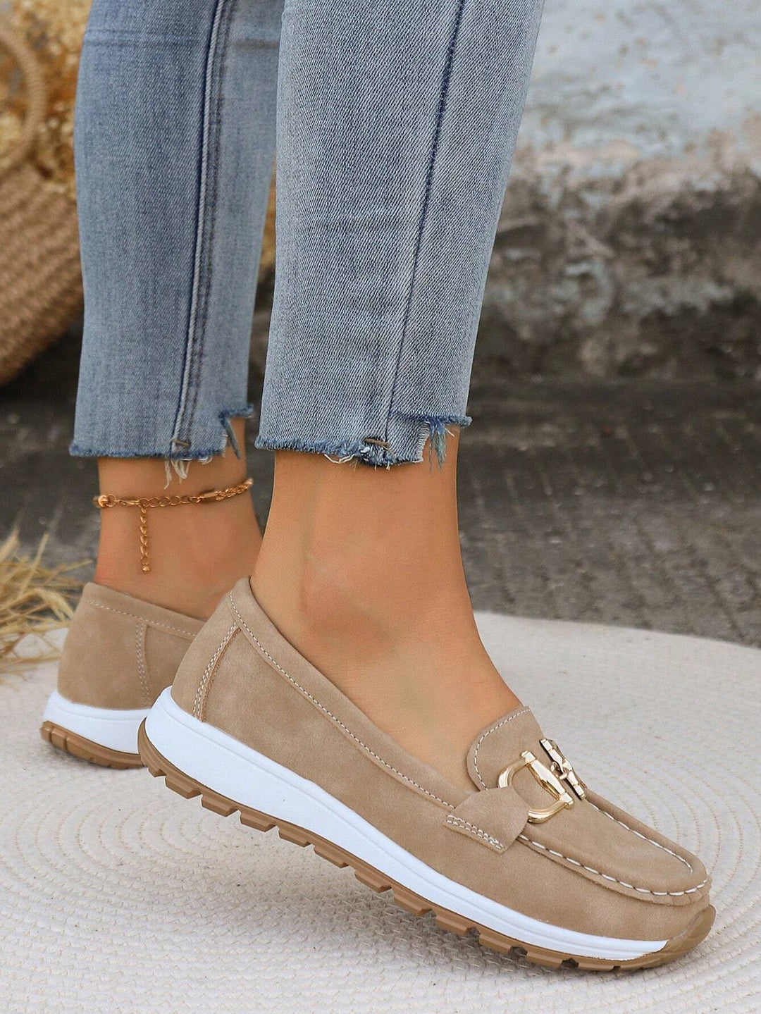 Ellie - Flache Schnallen-Loafer