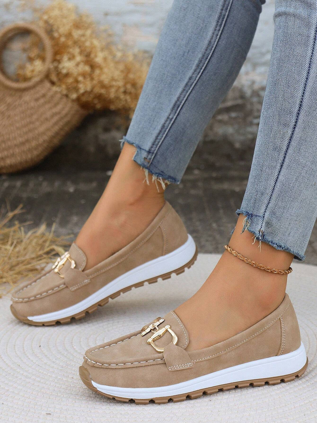Ellie - Flache Schnallen-Loafer