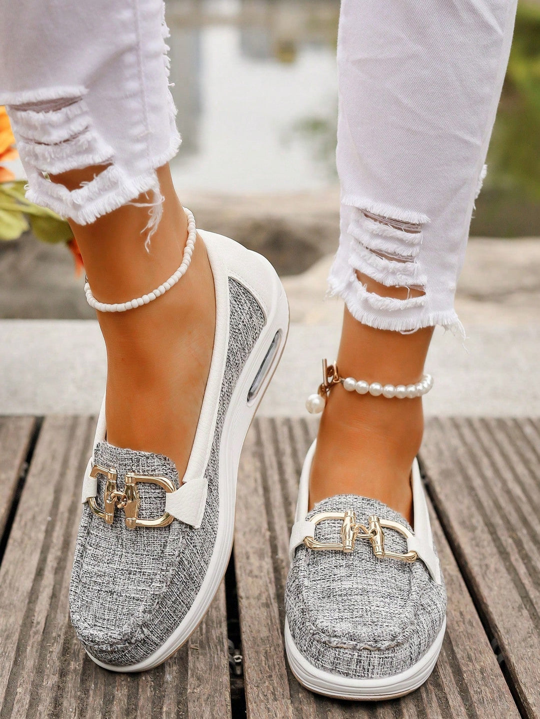 Ellie - Flache Schnallen-Loafer