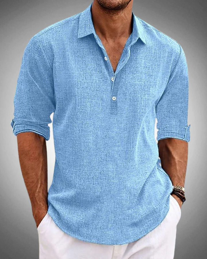 Caleb | Raffiniertes Button-Front Klassisches Hemd