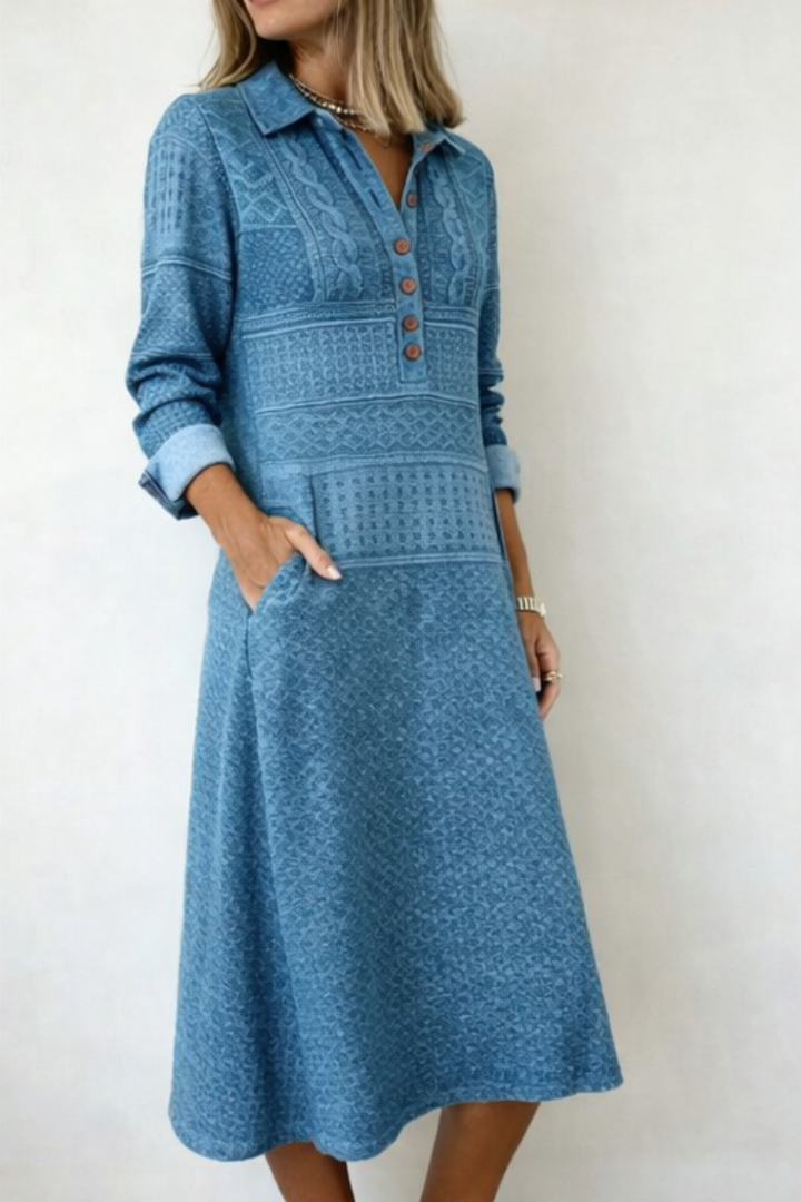 Zeitloses Midikleid mit Struktur