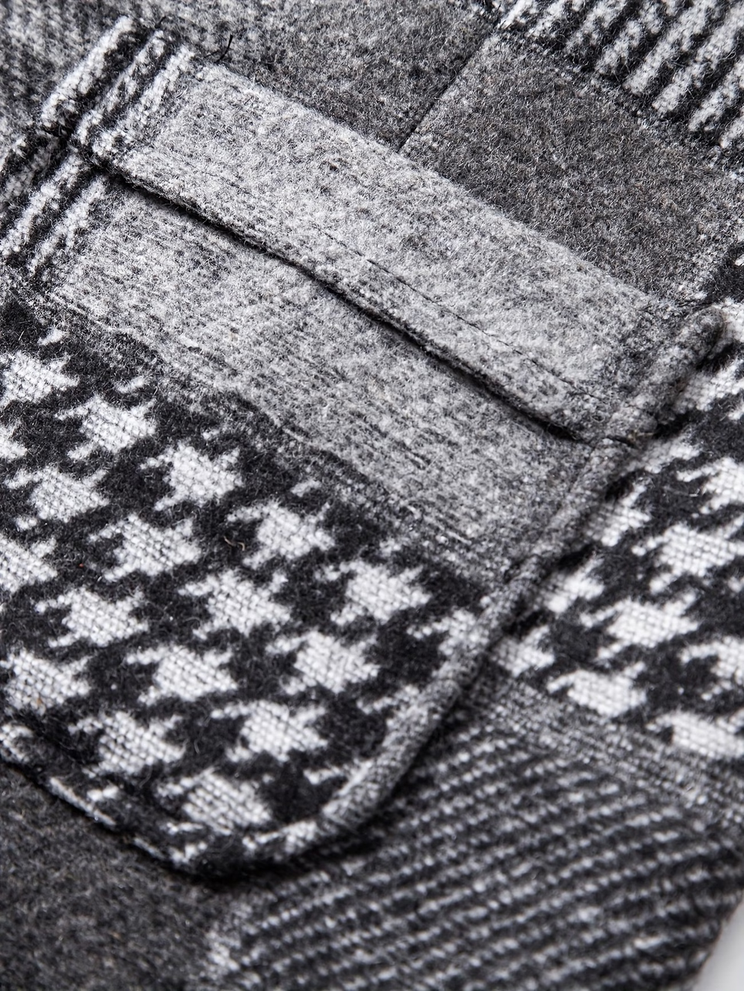 Leo | Patchwork Tweed-Weste mit Fischgrätmuster