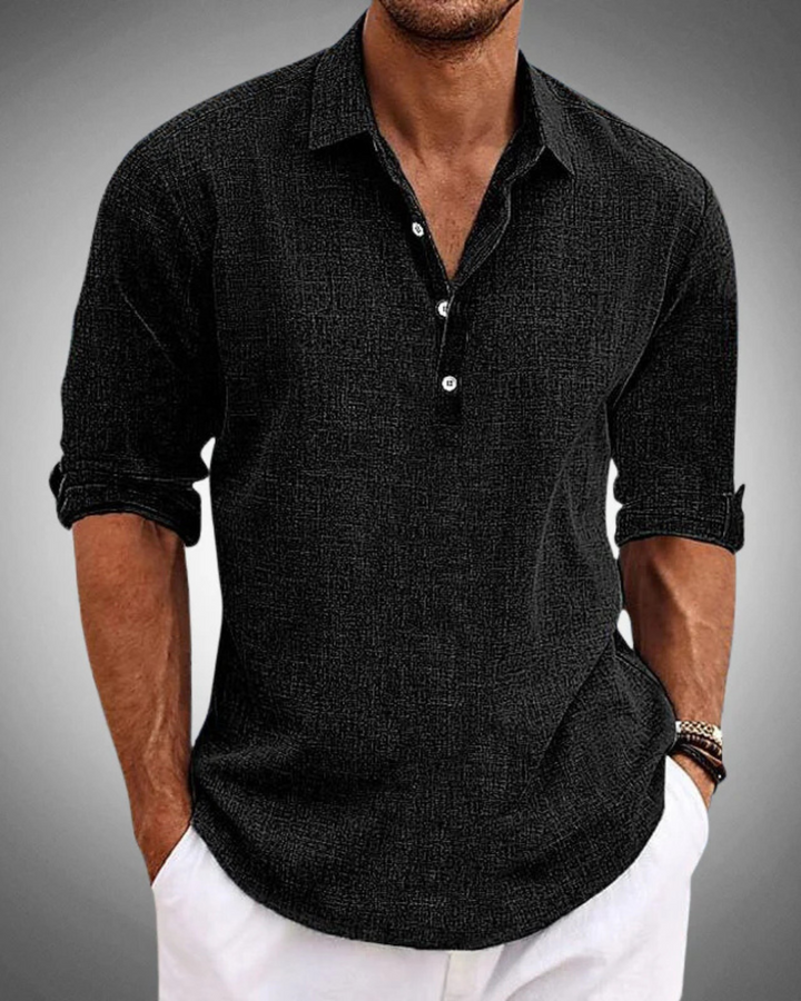 Caleb | Raffiniertes Button-Front Klassisches Hemd