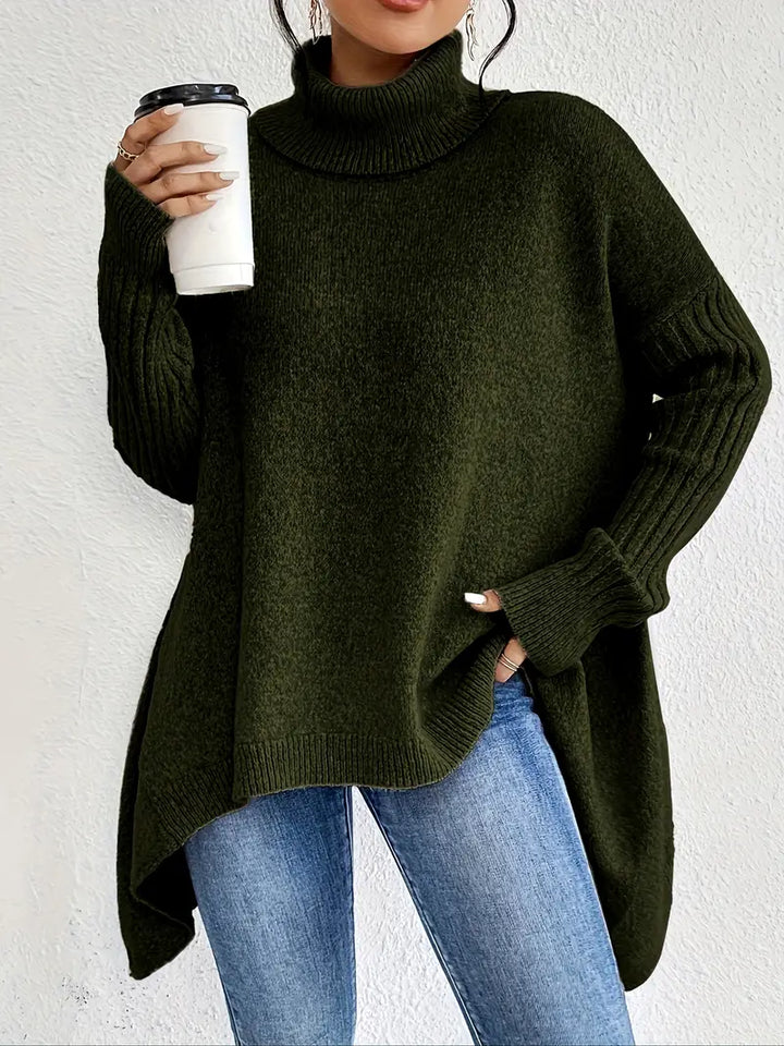 Mia - Pullover mit langen Ärmeln und hohem Kragen