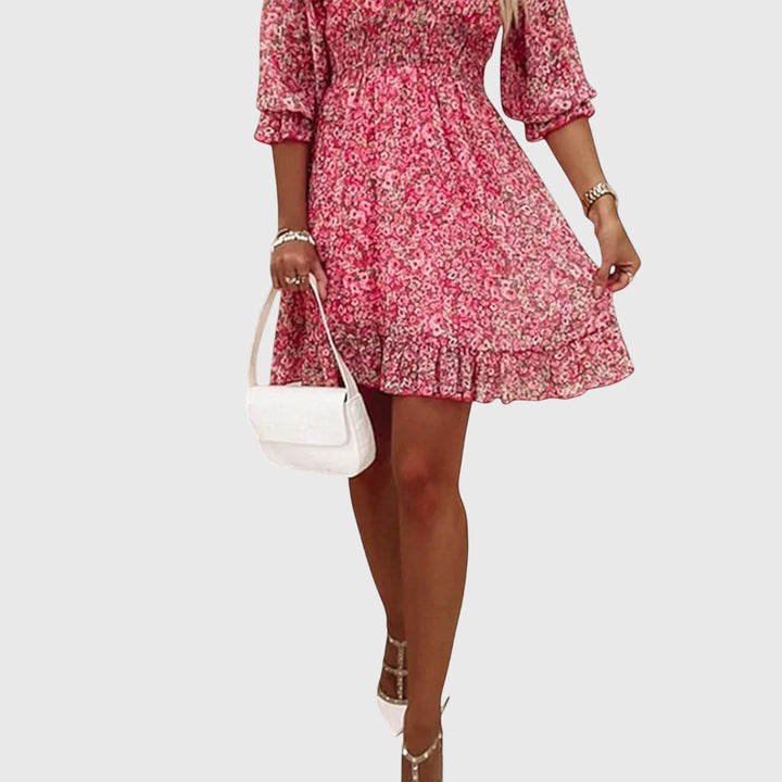 Clara | Blumenkleid mit Puffärmeln
