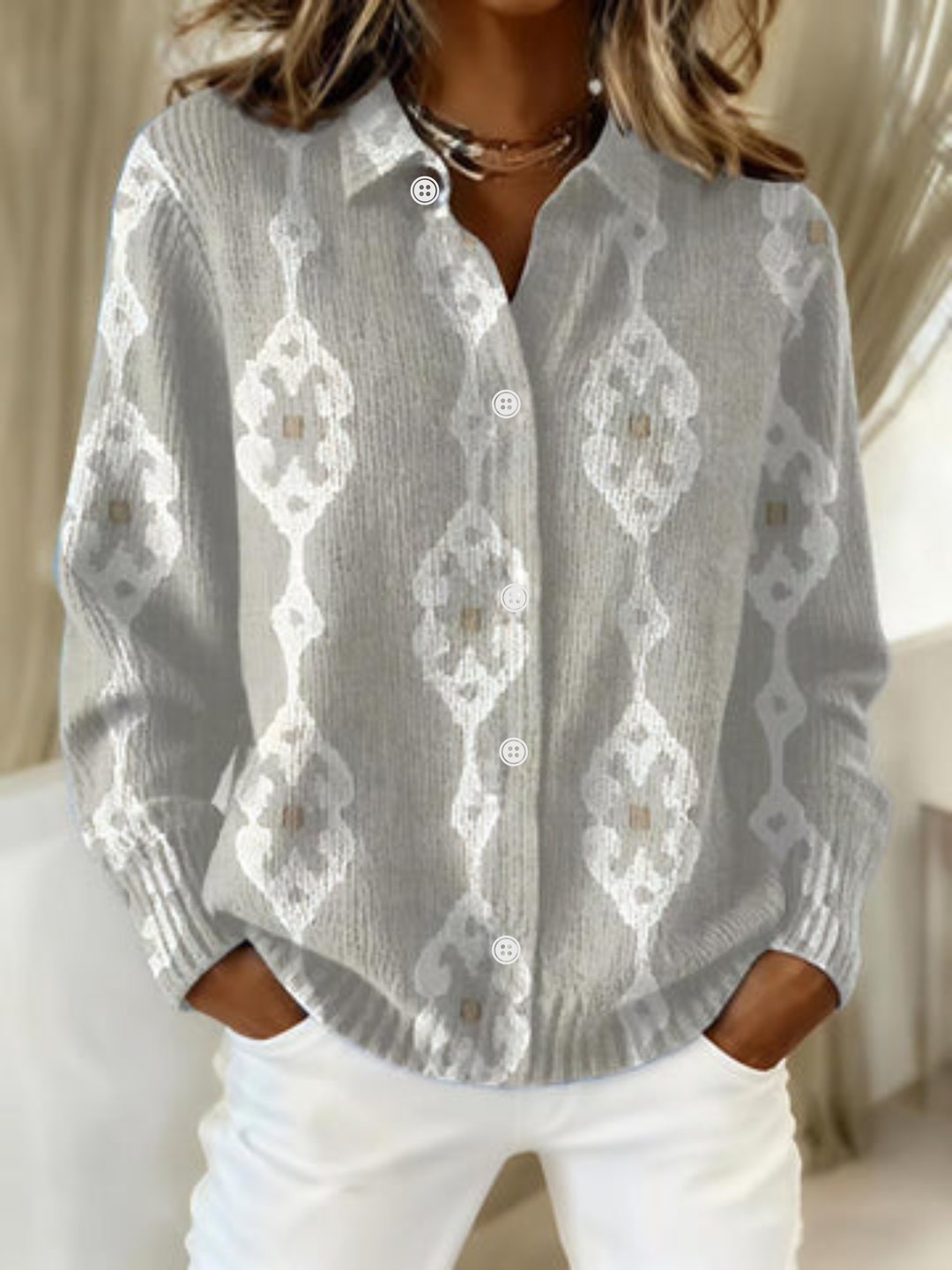 Blair - Eleganter Print-Cardigan