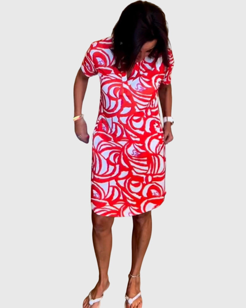 Clara | Figurbetontes Avenue Walk Kleid