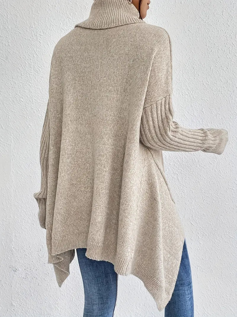 Mia - Pullover mit langen Ärmeln und hohem Kragen