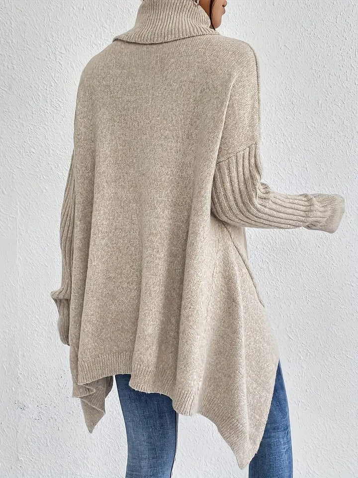 Mia - Pullover mit langen Ärmeln und hohem Kragen