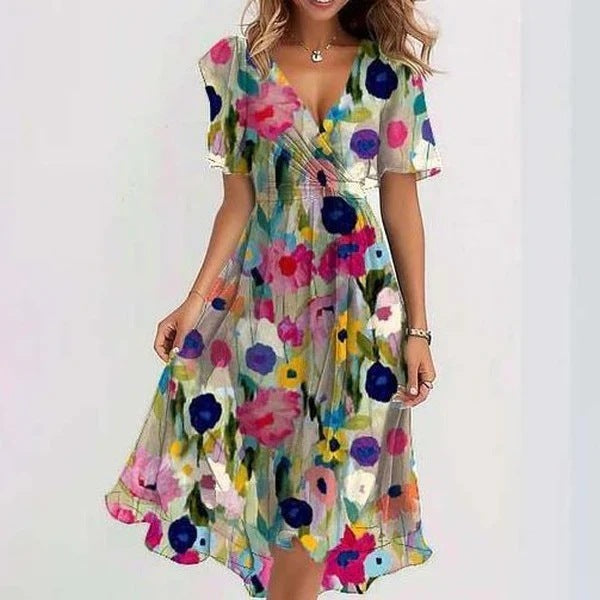 Aubrey™ Elegantes Bedrucktes Kleid