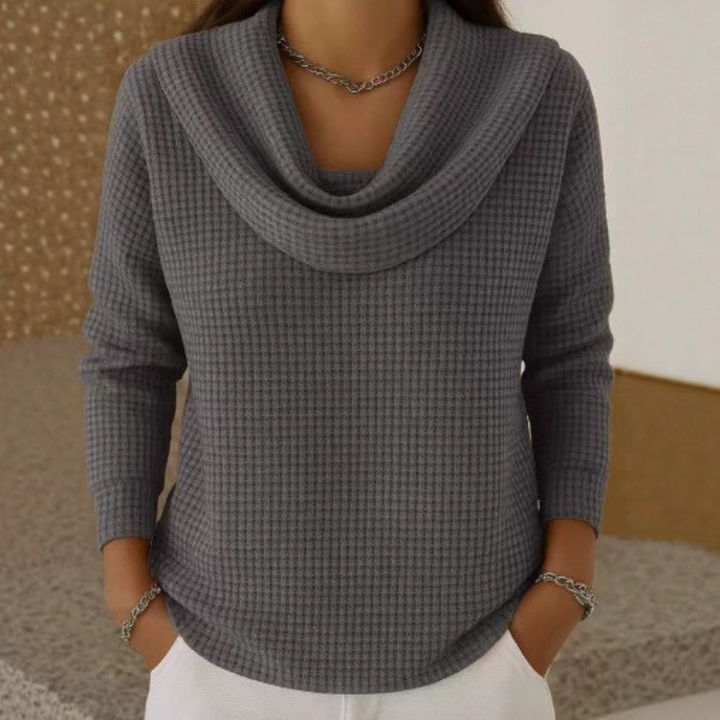 Dahlie - Strukturierter Pullover mit Kragen