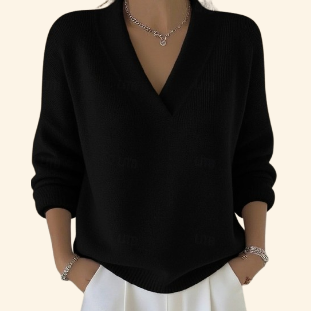 CELINA - Pullover mit V-Ausschnitt