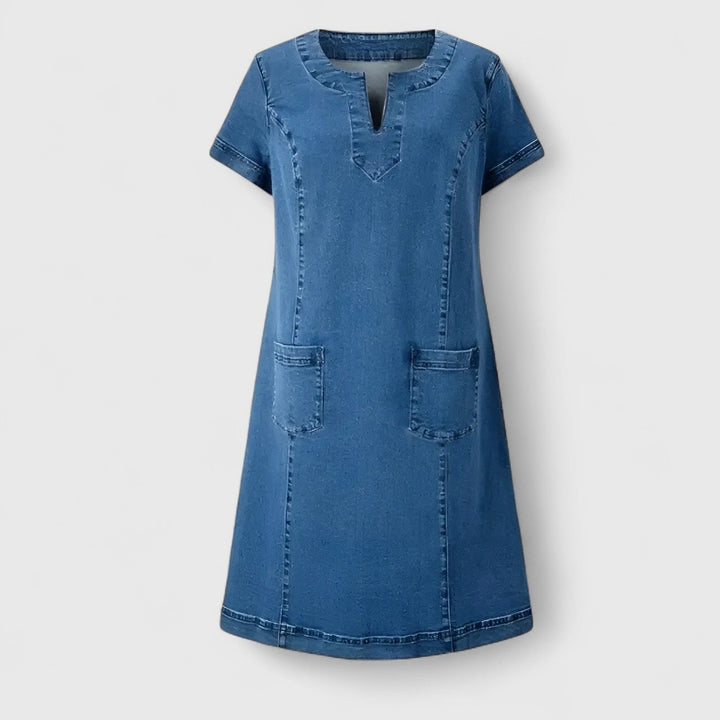 Clara | Elegantes Denim-Kleid