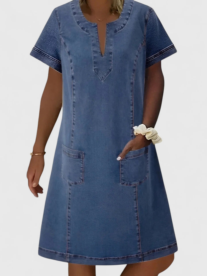 Clara | Elegantes Denim-Kleid