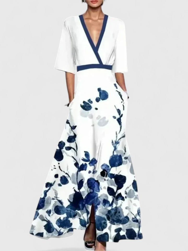 Aimee | Elegantes Blumenkleid Maxi