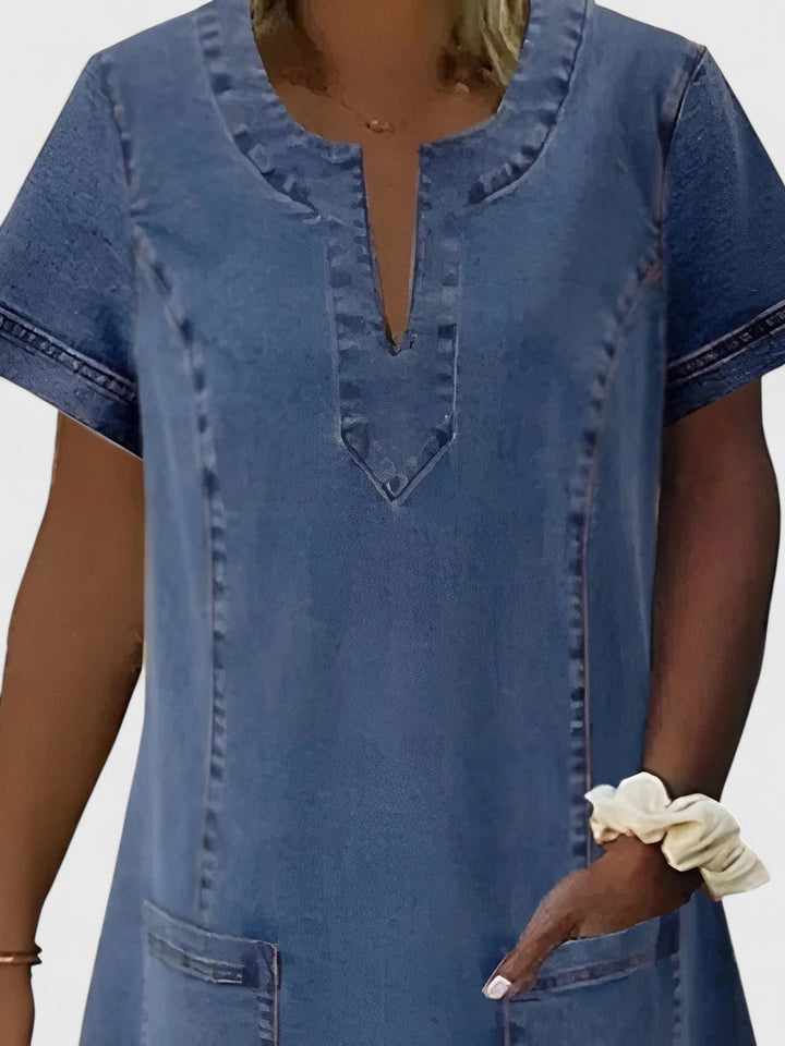 Clara | Elegantes Denim-Kleid