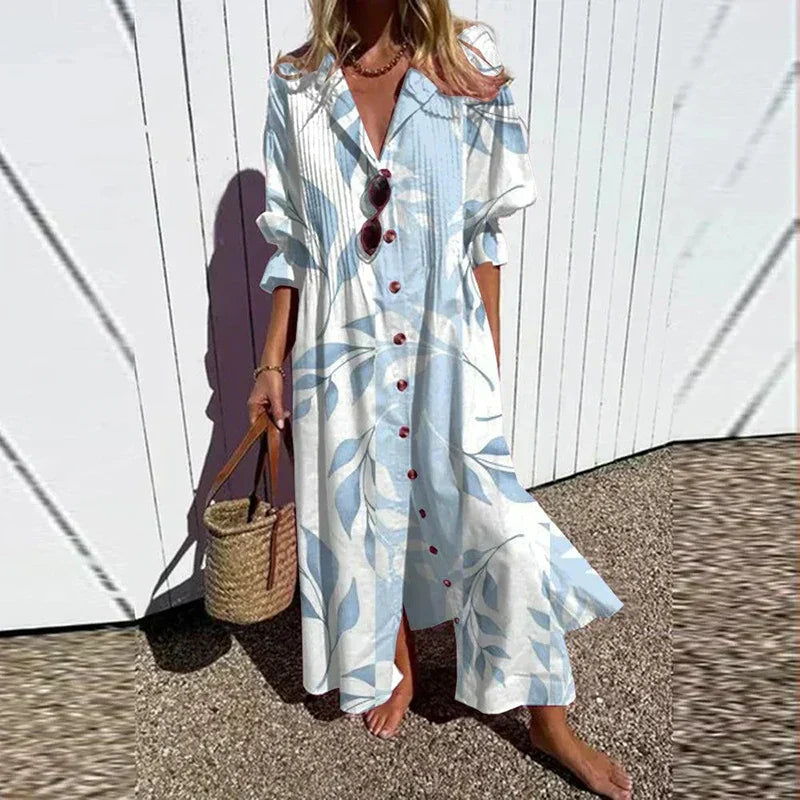 Alyssa™ Boho Puffärmel Maxikleid
