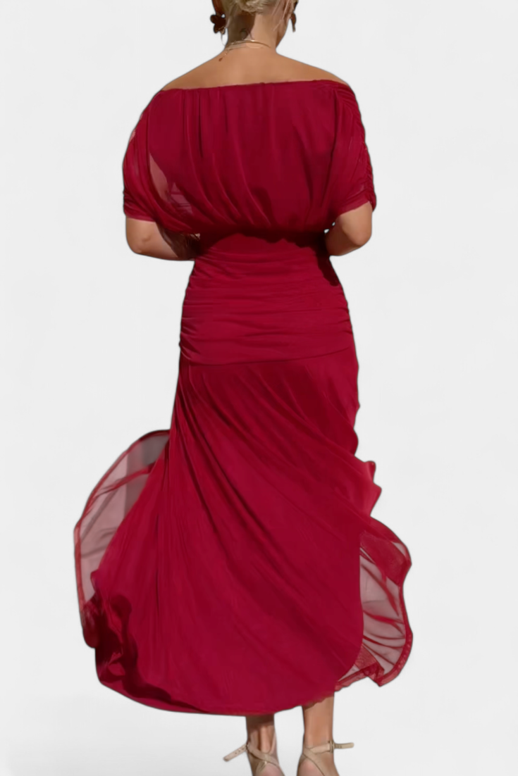 Florendra | Langes Blumenkleid mit V-Ausschnitt