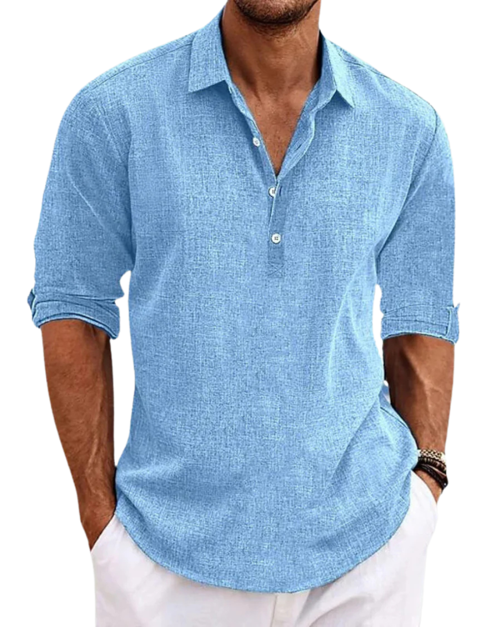 Caleb | Raffiniertes Button-Front Klassisches Hemd