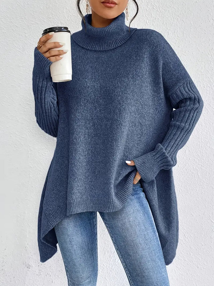 Mia - Pullover mit langen Ärmeln und hohem Kragen