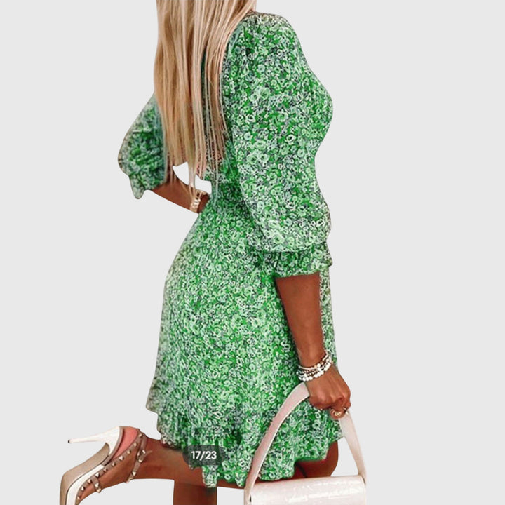 Clara | Blumenkleid mit Puffärmeln
