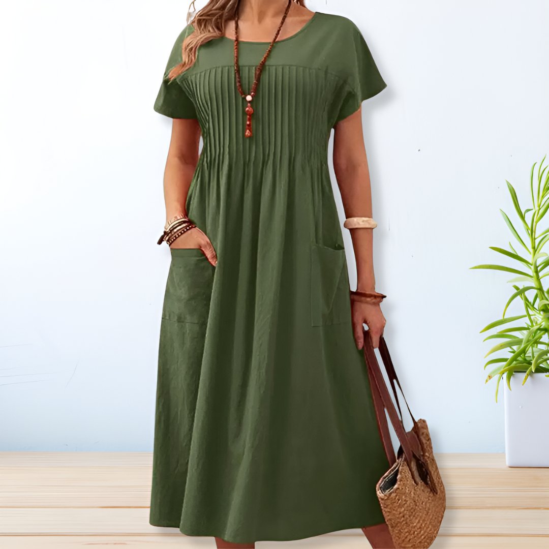 Gigi™ Elegantes Kleid mit Taschen