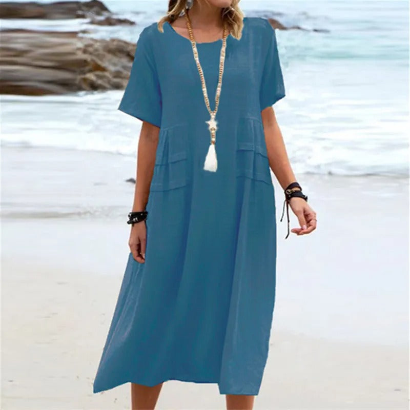Hannah™ Elegantes Baumwollkleid